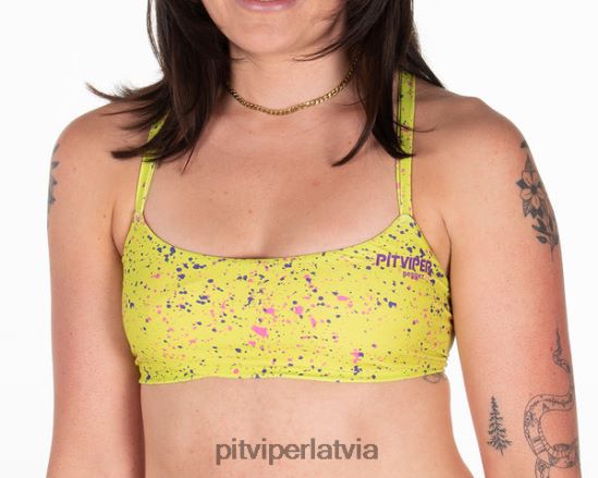 R8ZD60207 1993. gada splatter bikini tops Pit Viper