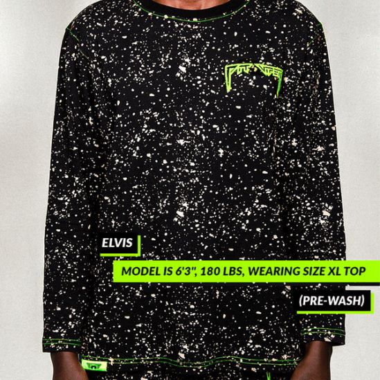 R8ZD60242 pazemes atslēgas atskaņotāja krekls ar garām piedurknēm Pit Viper